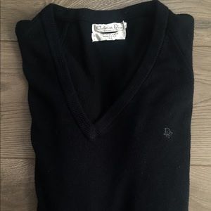 Christian Dior BLACK VINTAGE Dress Sweater Size L